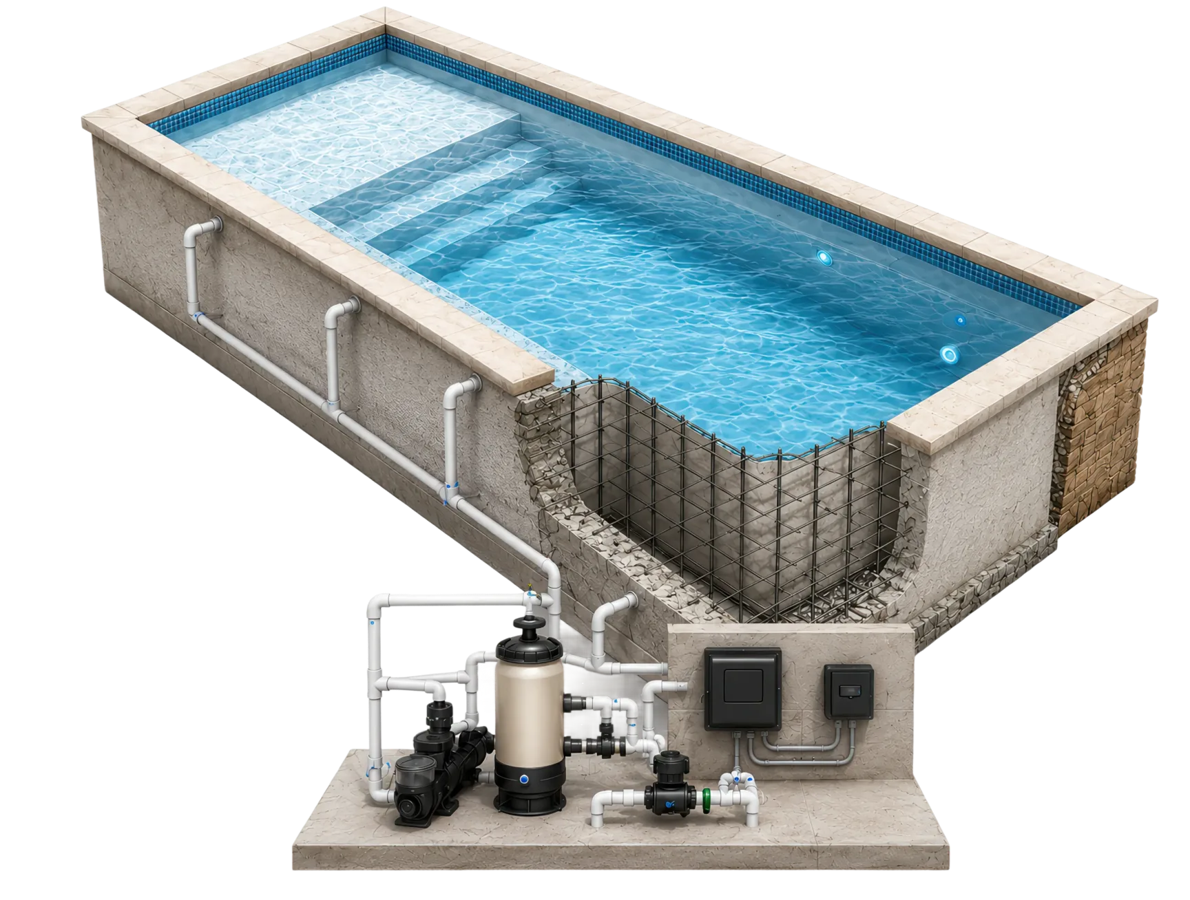 Cross-section of an Optima pool